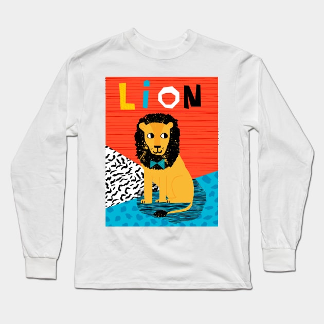 L is for Lion Long Sleeve T-Shirt by wacka